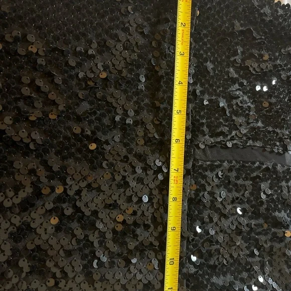 Privately Privileged Black Sequin Mini Dress Illusion Mesh Party Cocktail - Picture 7 of 9